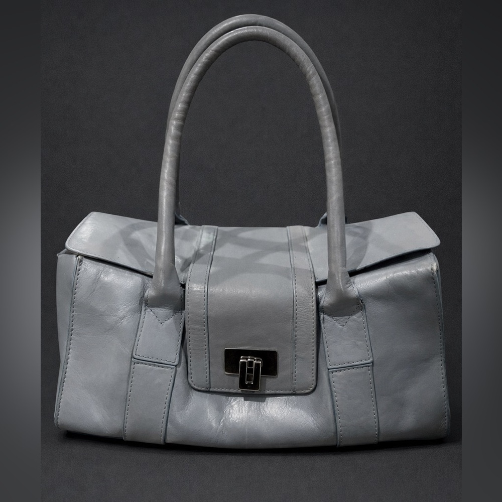 Structured Turn Key Grey Leather Handbag Elegant Nordstrom
